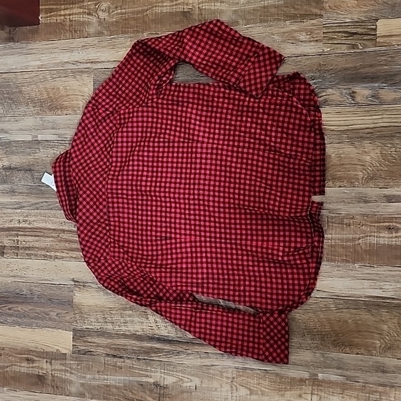 NWT Christopher & Banks Flannel Sz Petite Large - Picture 3 of 4